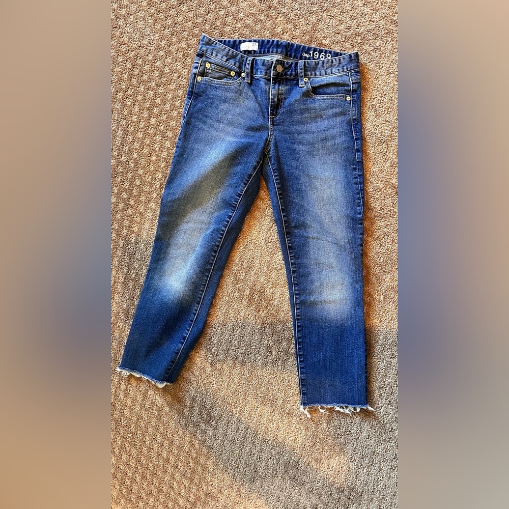 GAP Women's Ankle Jeans in Deep Blue